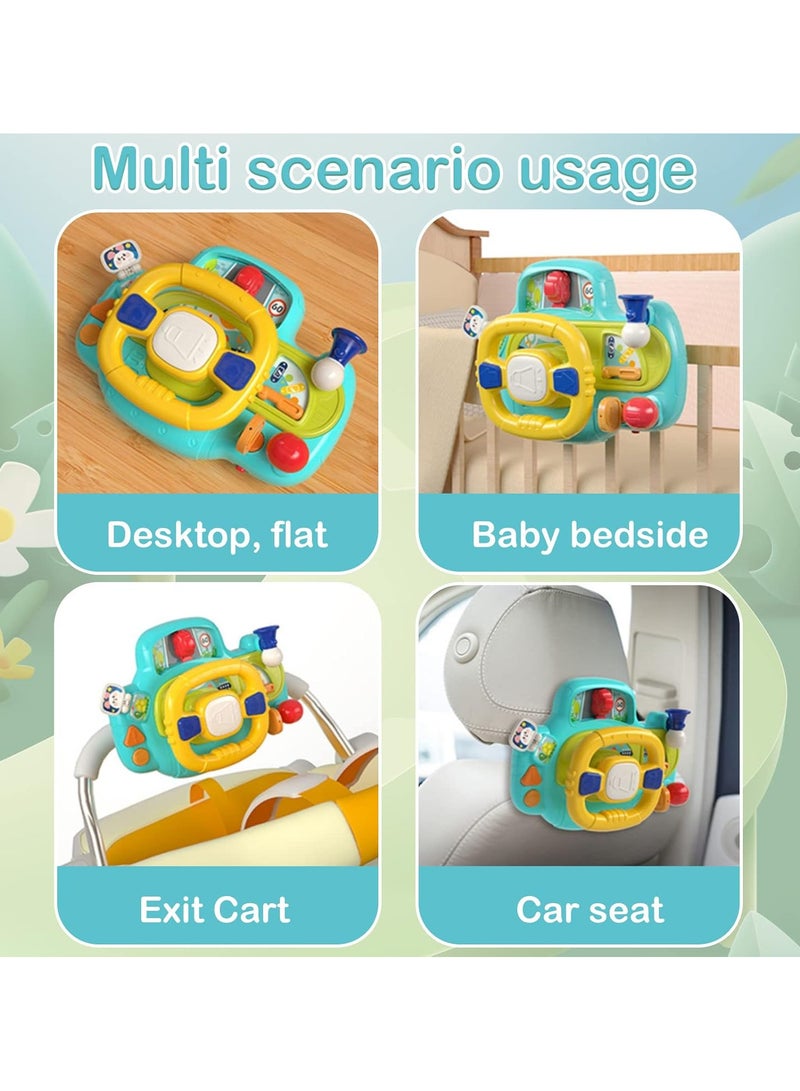 عجلة القيادة لمقعد السيارة - قيادة تفاعلية للأطفال الصغار تطور المهارات الحركية الدقيقة والخيال سهلة التركيب ومحمولة للترفيه أثناء التنقل - Image 3